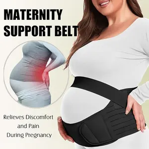 New 3-in-1 Maternity Belly Support Belt (Fit Ab 36"-47") – Sleep & Pain Relief Support for Back, Hips, Belly, and Pelvis – Comfort Essentials for Pregnant Women OR Full Body 57-Inch Pregnancy Pillow with Removable Washable Velvet Cover
