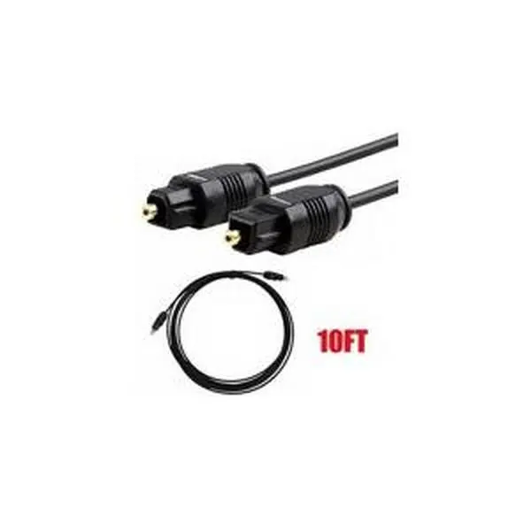 10 FT Digital Fiber Optic Audio Cable Cord Optical SPDIF TosLink for TV DVD AMP