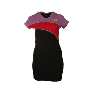 PUMA Womens Winter Haze Scoop Short Sleeve Dress Casual Casual - Purple