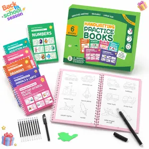 Preschool Learning Activity Kit for Kids | Reusable Magic Writing Practice Books with Pen, Alphabet Numbers Drawing Tracing Workbook, Early Education Materials for Kindergarten, Fine Motor Skills Development, Homeschool Learning Supplies Ages 3+