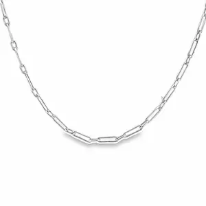 Vintage Handmade Platinum Chain Necklace