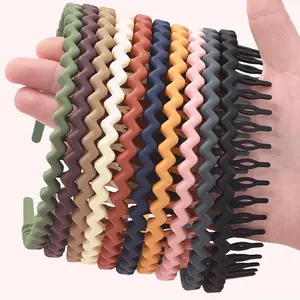 10 Pcs Anti Slip Plastic Zig Zag Headband with Comb for Women Thin Toothed Hair Bands Assorted Colors Stylish Hair Accessories Easy to Match with Any Outfit Perfect for Daily Wear Work Makeup Sports Yoga Entertainment