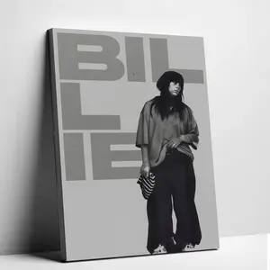 Billie Poster Eilish Music Vintage Music Posters for Room Aesthetic Canvas Wall Art Bedroom Decor