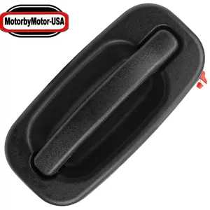 Motorbymotor 2PCS Door Handle Set For Chevy Silverado 1500 1999-2006 Smooth Black Front Outer