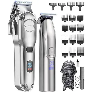 Jack & Rose Clippers and Trimmers Set, Cordless Hair Clippers for Men, Barber Clippers Set Adjustable Carbon