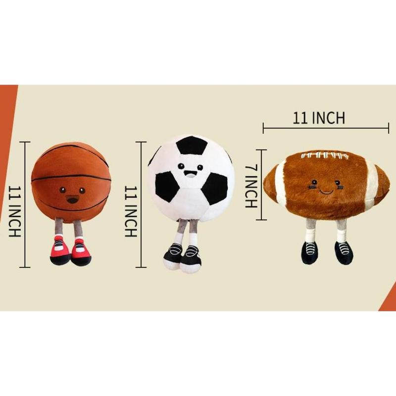 11inch Stuffed Sports Balls Toy Creative FootbalDoll Fun Cute Plush Doll Toy Plush StuffedSpherical Soft Toys Sports Throw PillowCushionKids Gift bubble stuffedanimal
