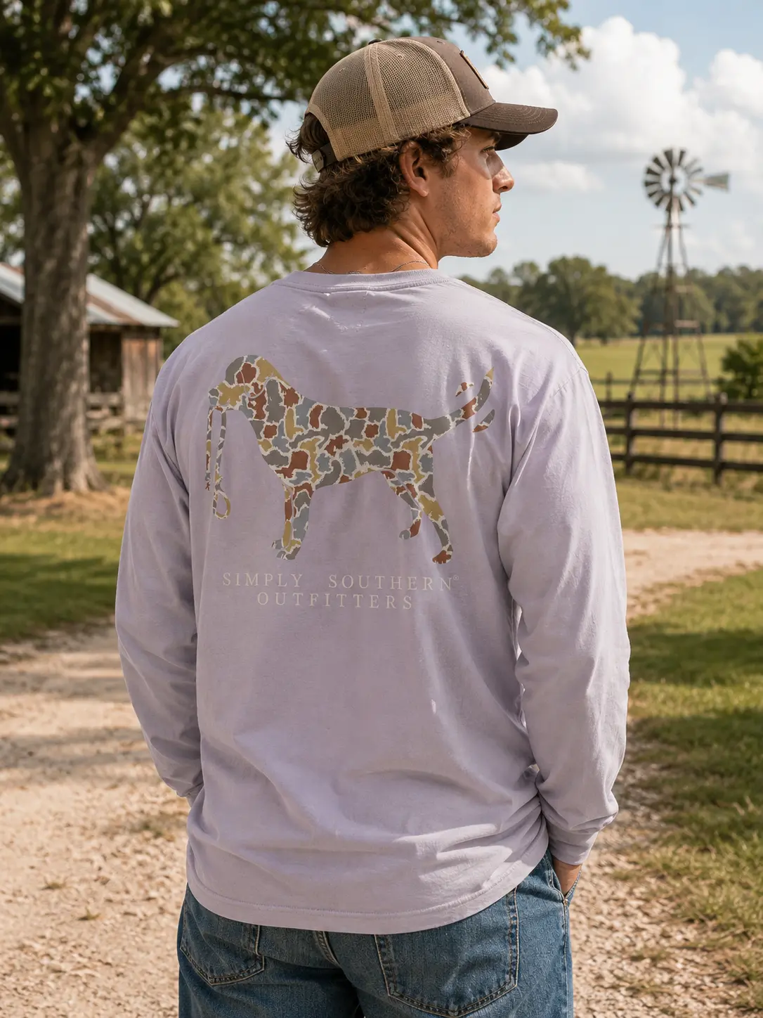Simply Southern Logo Camo Long Sleeve Unisex T-Shirt