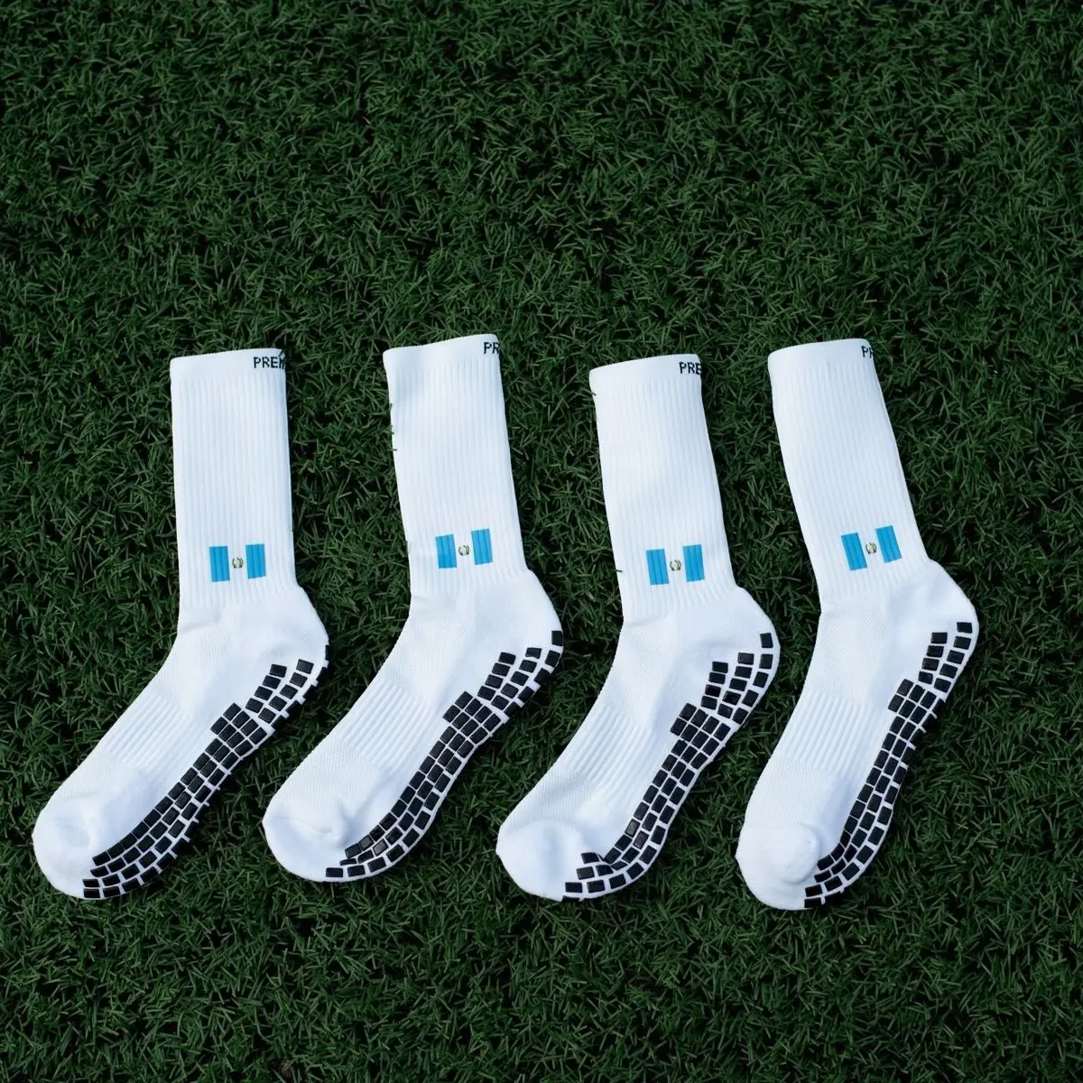 Premier Edge Guatemala Flag White Grip Socks Premier Edge Guatemala Flag White Grip Socks