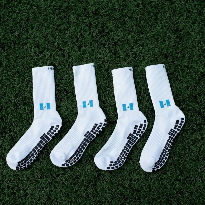 Premier Edge Guatemala Flag White Grip Socks