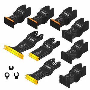 Multitool Blades Oscillating Tool Blade, Universal HCS ＆ Titanium Oscillating Saw Blades for Metal Nails, Wood and Plastic,Multi Tool Blades,Compatible with all brand tool models