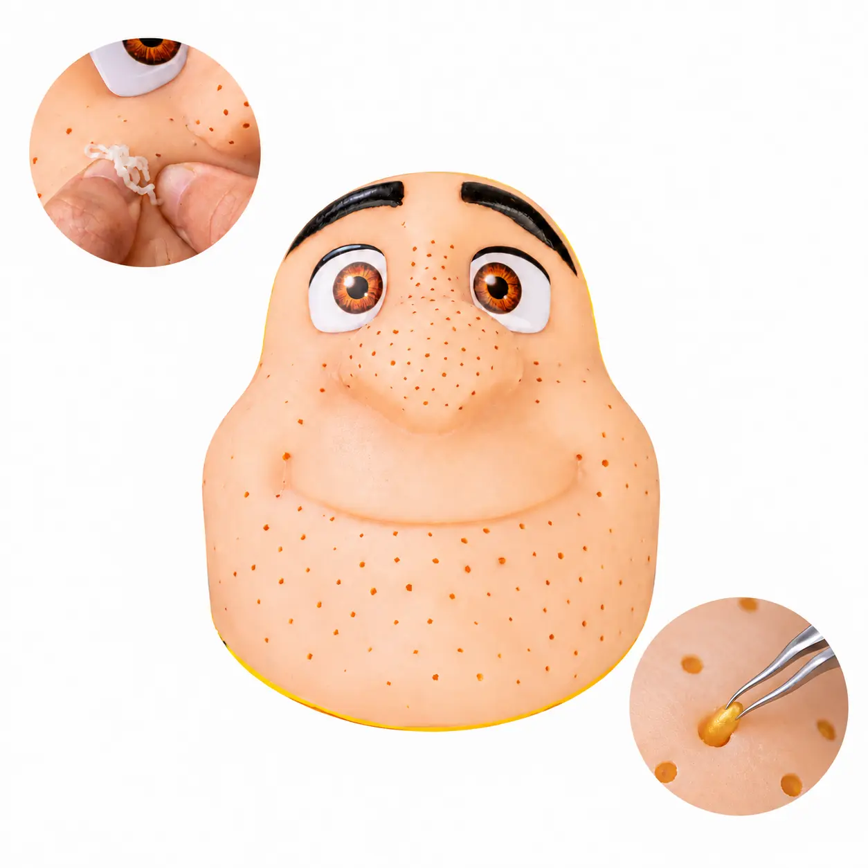 Pawlytek Stress Relief Pimple Popping Face Fidget Toy for Adults, Soft Material, Tweezer Tool, 20 Liquid-Filled Capsules, Ages 15+, Fidget For Adults