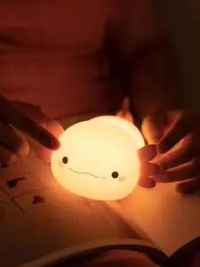 Silicone Night Light - Bedroom Sleep Companion with Soft Eye-Caring Glow, Premium Ambiance Lamp for Relaxation, Nursery & Decor