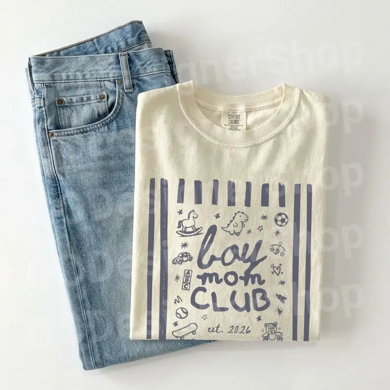 Comfort Colors® Boy Mom Club Shirt, Mom of Boys Tee, Boy Mama TShirt, New Mom Gift, Trendy Motherhood Shirt, Cute Mama Graphic Tee, Mother's Day Gift