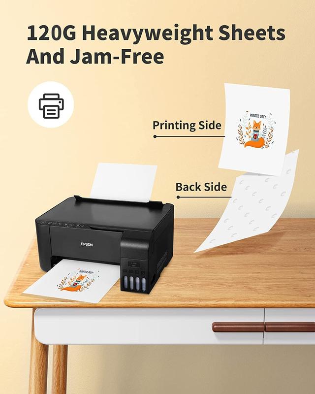 Hiipoo Sublimation Paper 8.5X11 Inch, Work with Sublimation Ink and E Sawgrass Inkjet Printers for Mugs T-Shirts Light Fabric and Other Sublimation Blanks (110 Sheets, 120G)