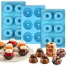 Mini Fluted Tube Pan Silicone 6-Cavity(3PCS), Multi-Cavity small Cake Baking Pan, mini moldes para chocoflan