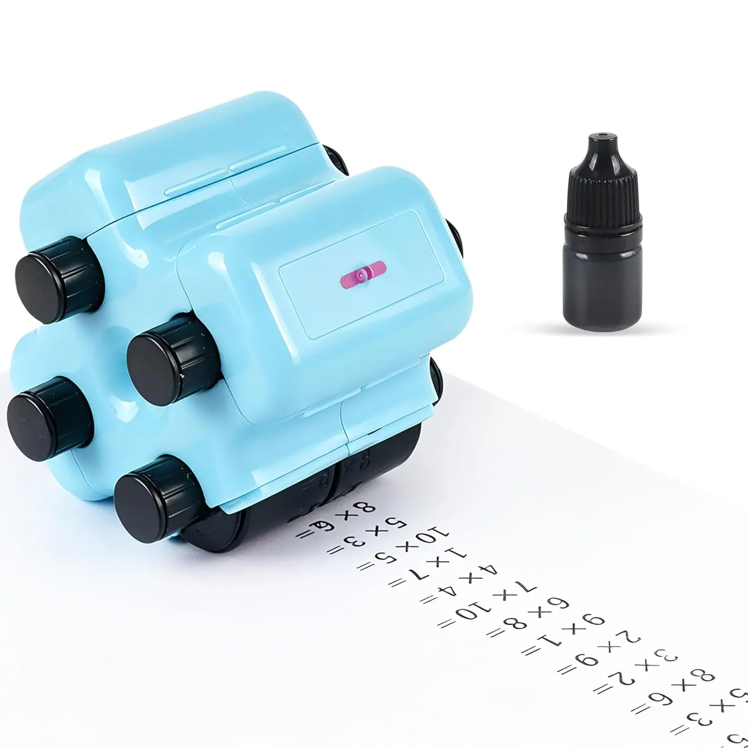 New 4-in-1 Adjustable Math Practice Roller Stamp, Random Math Question Roller Stamp, Portable Math Learning Tool For Kids Classroom & Homeschool Use