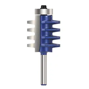 1/4" Shank Finger Joint Router Bit, YG8X Carbide Teflon Coated, 35mm Diameter for Wood MDF Plywood Particle Board Solid Wood, Compatible with Trimming Router Carving Cutter Machine