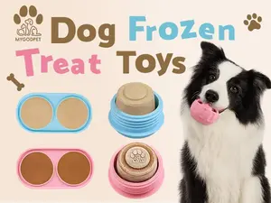 MYGODPET Party Dog Popsicle Molds Interactive Therapy Slow Eating Puzzle Toys Snack Trays Refillable Easy Clean Chewing Toys for Busy Dogs