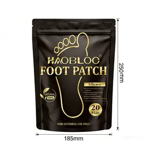herbal foot detox patch Deep Cleansing Wormwood Bamboo Foot Pads for Relaxation Better Sleep & Body Toxin Removal Disposable Comfort Adhesive Feet Patches for Daily Wellness Care | 20packs