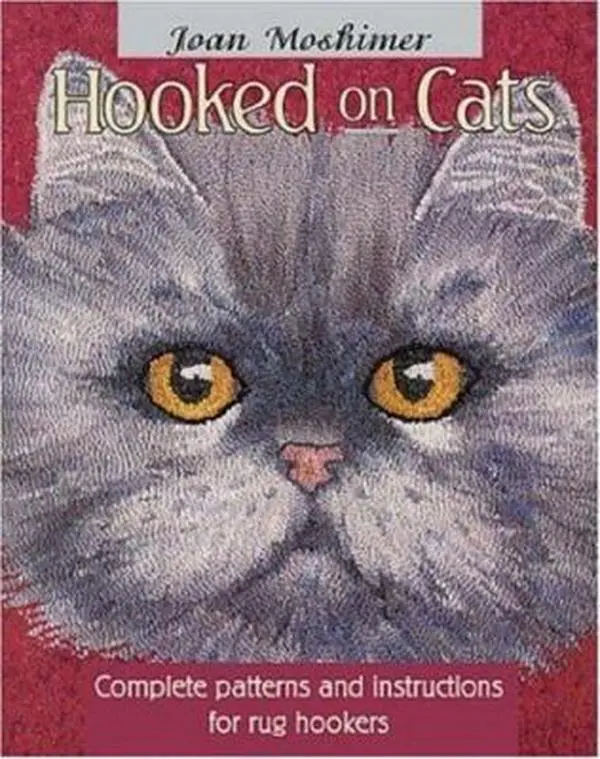 USED Book - Hooked on Cats: Complete Patterns and Instructions for Rug Hookers by Joan Moshimer (Paperback) - english