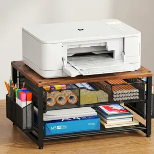 Printer Stand Shelf, Multifunctional Storage Rack for Fax Machine, 3D Printer and Scanner, Home Office Desktop Organizer tiktokshopspringglowup outdoorfun