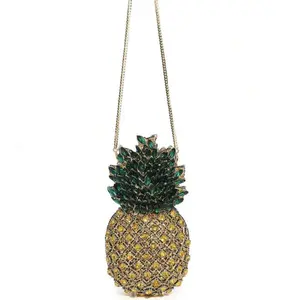 Luxury PineApple Rhinestone Cluch Bag