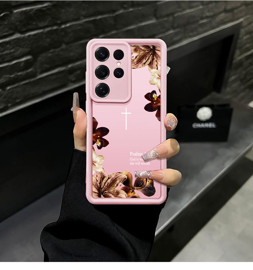 Cross-themed cruciferous Bible verse phone case featuring Jesus; “God is within it”; compatible with Samsung Galaxy S26/S25 and iPhone 17/16/15/14/13/12/11 series; minimalist color scheme.