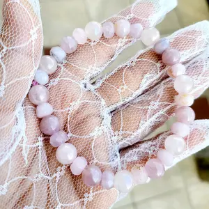 Rose Quartz-Madagascar Rose Quartz-Aura Rose Quartz Bracelet