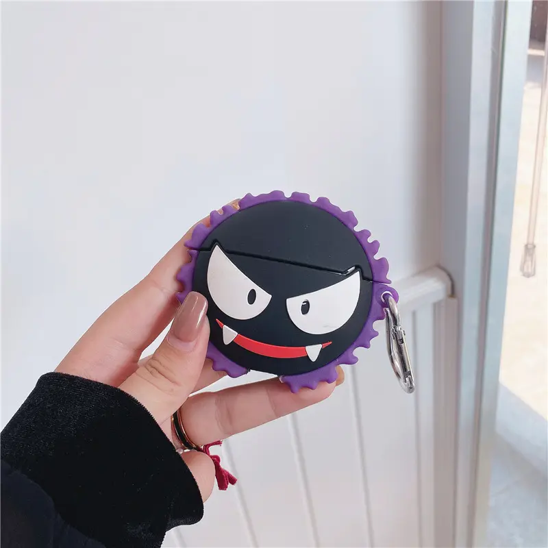 1 piece of Gastly shaped Fun Aesthetic headphone protective case, durable silicone earbuds headphone case with anti drop function, Apple wireless Bluetooth headphone case, suitable for AirPods 1/2/3/4/pro/pro 2/pro 3, Audio, Protection