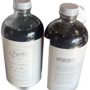 Magnolia Press Coffee Co 1905 Coffee Syrup 2 Pack Bundle Marshmallow Vanilla Caramel Flavor Made in USA Beverage Sweet