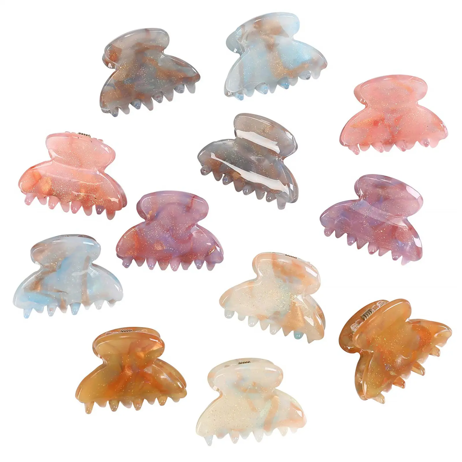 12-piece suit Small Butterfly Claw Hair Clips for Thin Hair Styling and Accessories Bow Tie Jaw Clip Hair Claws for Women Girls