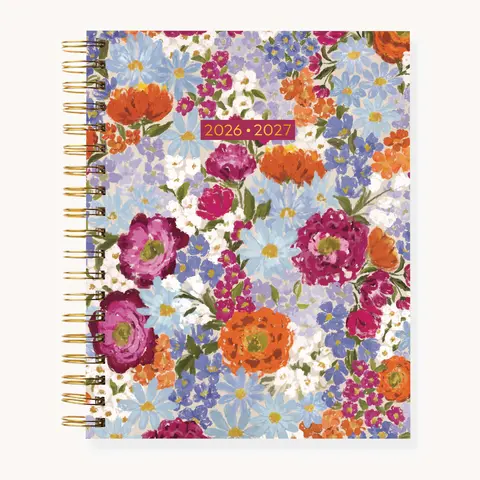 2026-2027 Academic Planner | Runs August 2026-July 2027 | Personal Calendar | Wire-O Gold Bind | Monthly and Weekly Organizer | Habit Tracker and Coloring Pages included | Foil Sticker Sheets included | Extra pages for notes