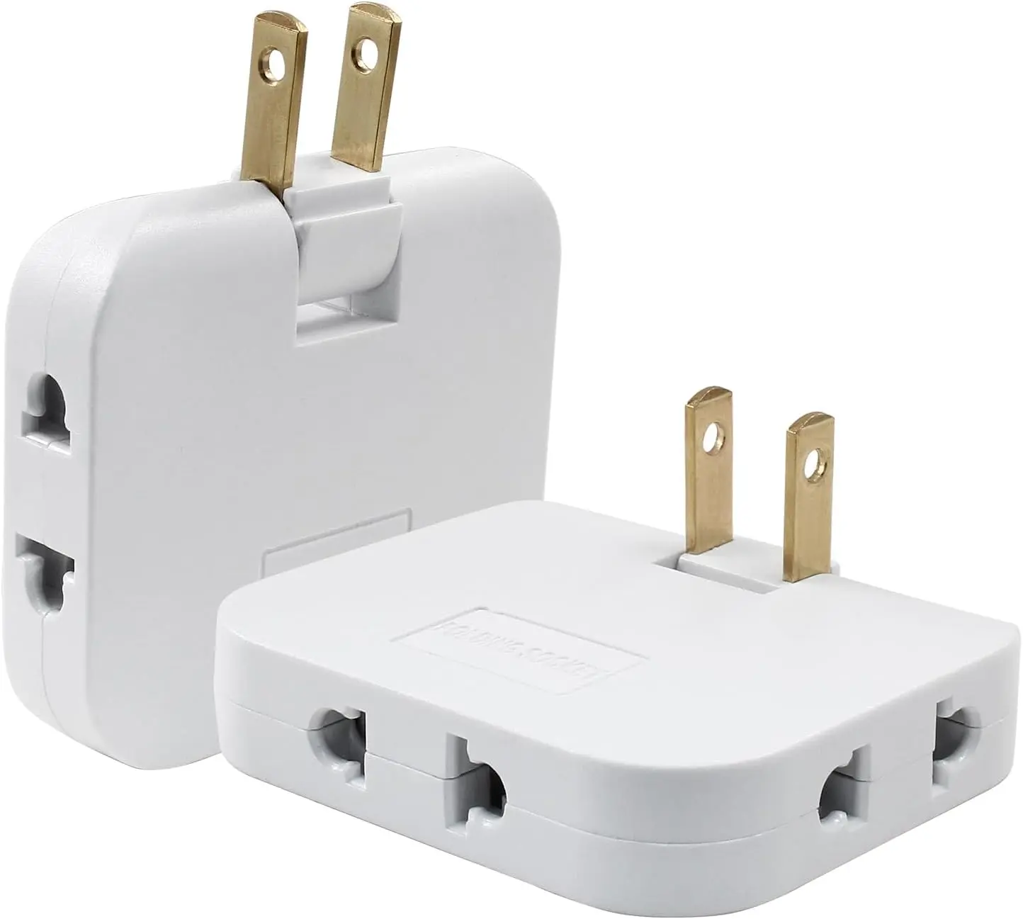 2Pcs 3in1 Rotatable Flat Wall Outlet Extender,Wall Outlet Splitter with 3 Wall Outlets 2 USB,Small Multiple Plug Extender,Flat Plug Adapter Outlet 2500W,Power Socket Converter Plug Perfect for Home Travel Dorm Room Cruise Essentials#SummerWins