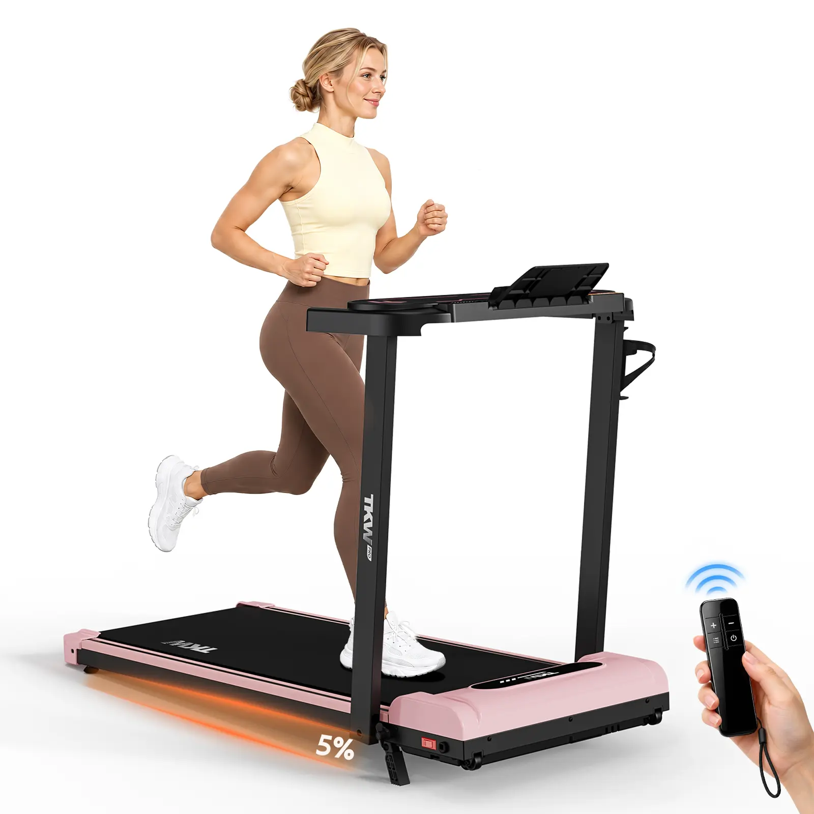 3-in-1 Treadmill Walking Pad - Adjustable Incline, Vibration Plate, LED Display, Small Space Fitness Equipment for Cardio, Fitness & Active Lifestyles at Home