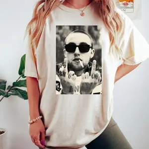 Mac Millerr Middle Fingerr ( T-Shirt , Hoodie , SweatShirt ), Graphic Mac M Tee, Shirt For Music Fan Casual Comfort , For Women