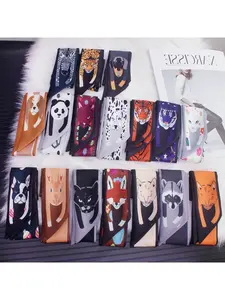2026 Spring/Summer New European and American Animal Print Scarf Fashion Narrow Bag Handle Tie Neckerchief