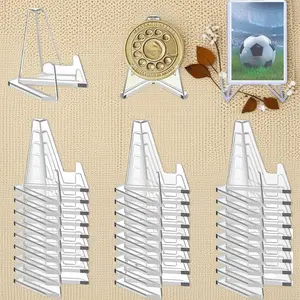 30-Pack Acrylic Card Display Stands: 2.1 Inch Clear Mini Easel for Trading, Sports & Graded Cards (Baseball, Basketball, Football)