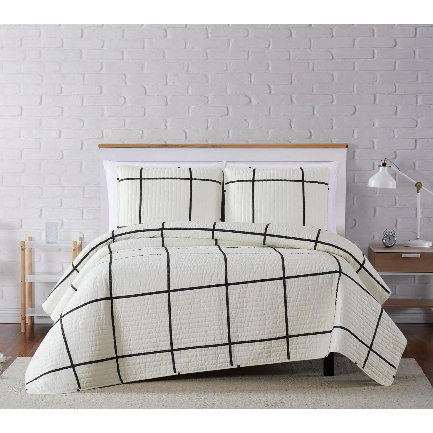 Truly Soft Kurt Windowpane Twin XL 2-Piece Quilt Set