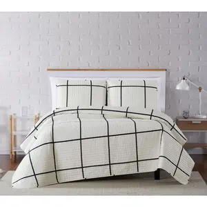 Truly Soft Kurt Windowpane Twin XL 2-Piece Quilt Set