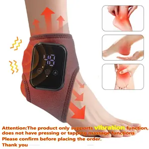 Ankle Heat Therapy Device, 3 Temperature Settings 48-58°c, 3 Massage Modes, 15-Min Timer, Touchscreen Control, Adjustable Universal Adhesive Pad