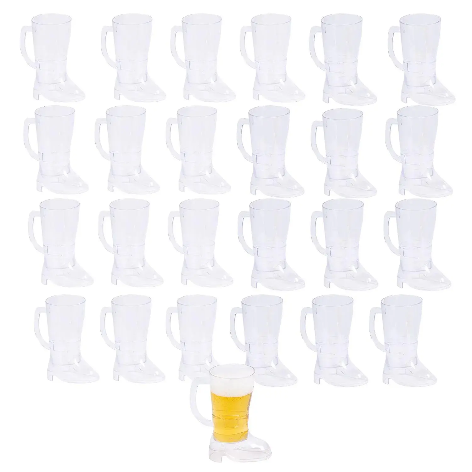 Bulk  60 Pc. Boot Plastic Beer Steins