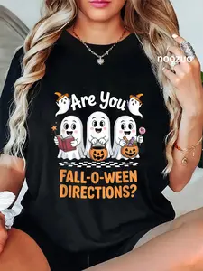 100% Cotton Retro are You Fall O Ween Directions Funny Teacher Halloween T-Shirt