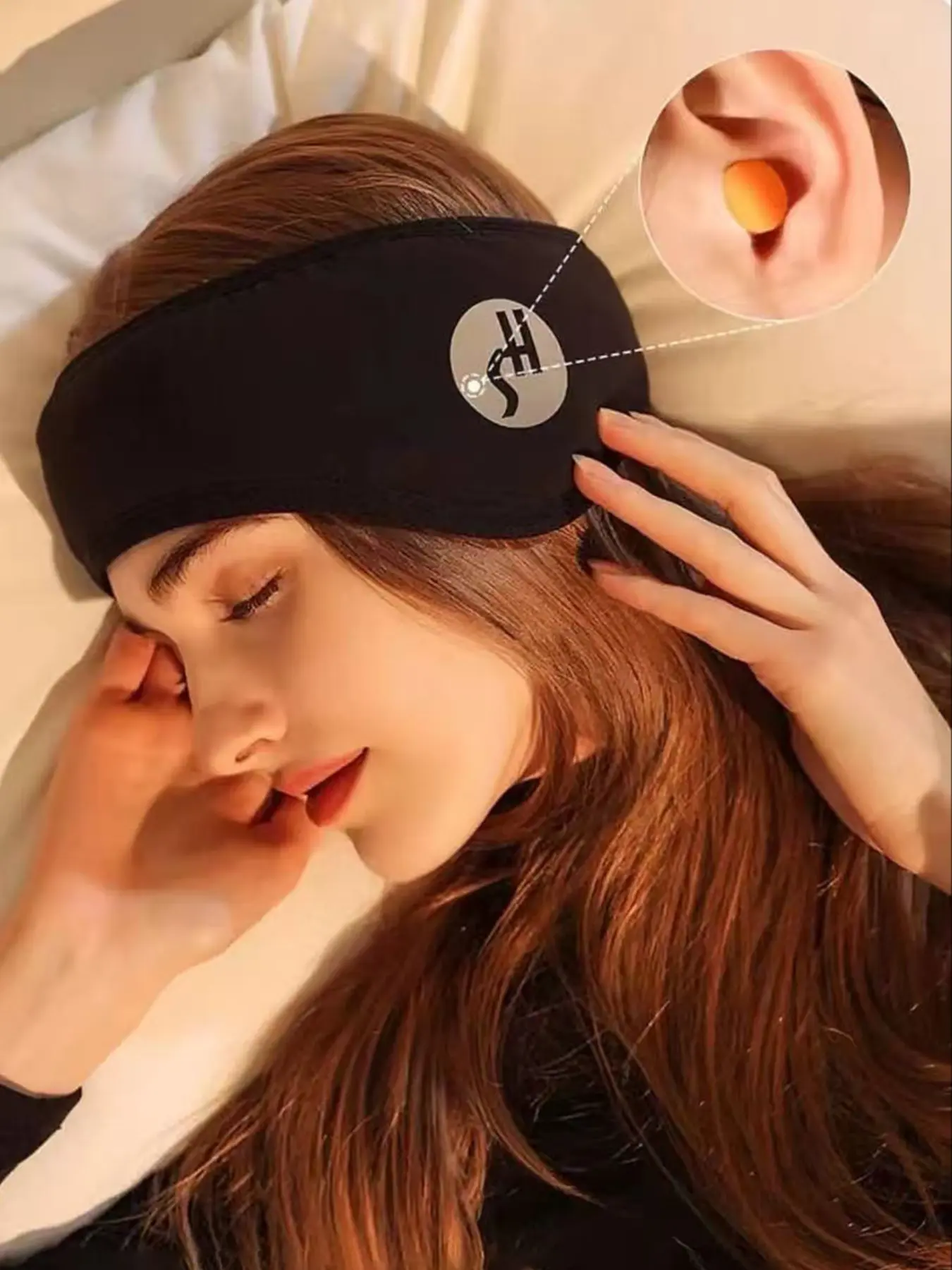 1set,Adjustable Soft Noise Cancelling Sleep Earplugs Eye Mask Set, Travel Nap Rest Headphones, Efficient Soundproofing, Deep Sleep Essential, Sleeping Mask, Eye Mask For Sleeping