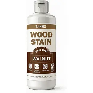 8.5oz/250ml Water Based Wood Stain, Premium Indoor & Outdoor Wood Finish for Furniture, Cabinets, Doors & Wood Surfaces - Fast Drying, Low Odor, Non-Toxic & Easy to Use