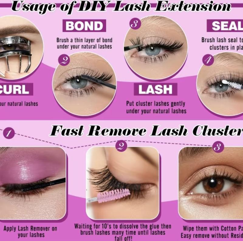 SOSIAY CICI Lashes Lazy Girl & Venus With InvisibleBand DlY Eyelash Extension Kit Bond and SealEyelash Glue and Lash Remover Beginner FriendlyIndividual Lashes Waterproof and Long lastingMakeup For Girl