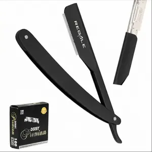 Regale Professional Barber Straight Razor - Matte Black