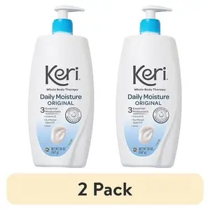 (2 Pack) Keri Daily Dry Skin Therapy Moisturizing Original Body Lotion, Lightly Scented, 20 Oz Revance Consumer Skincare