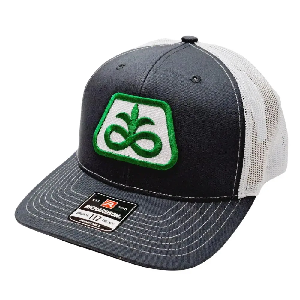 Pioneer Seed Richardson 112 Trucker Hat - Charcoal Grey Front & White Mesh - High Quality & Breathable Snapback - Suitable For Men & Women, Casual, Agriculture Streetwear, Outdoor Players