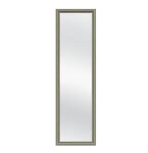 Over-The-Door Mirror with hardware, 14.25IN X 50.25IN, Rustic Grey