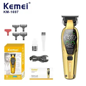 Kemei Hair Trimmers Professional Hair Cut Machine 7000 RPM Hair Clipper Adjustable Clippers Cordless Hair Clipper Rechargeable Trimmer for Men KM-1697